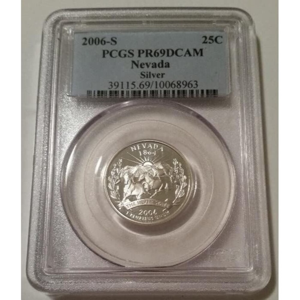 2006 S Silver Nevada State Quarter Proof PR69 DCAM PCGS Blue Label